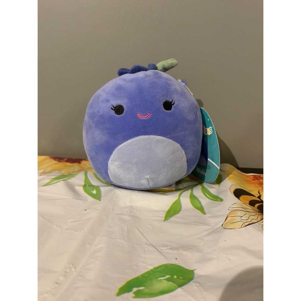 Squishmallows Bluby the Blueberry 5 Inch Fruit Plush Kellytoy Purple Stuffed Toy